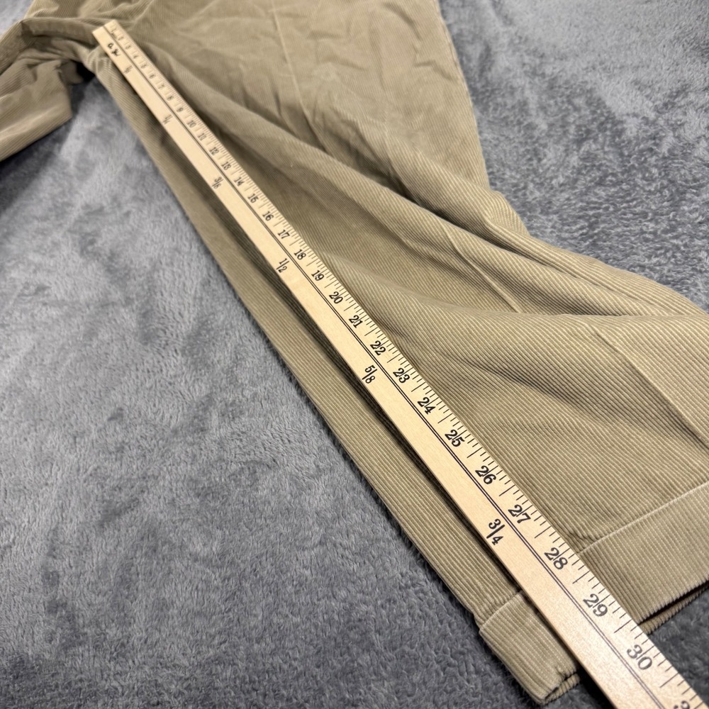 Nautica Rigger Y2K Corduroy Pants Mens 38x30 Tan Classic Fit Pleated Cuffed - Picture 6 of 8